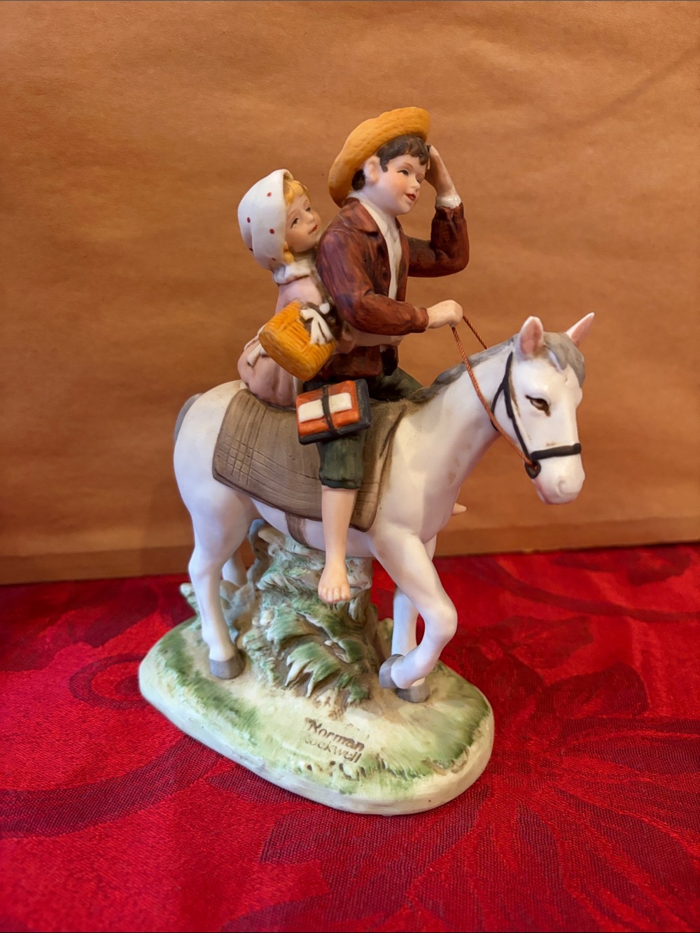 Norman Rockwell Porcelain Figurine - “Off to School”
